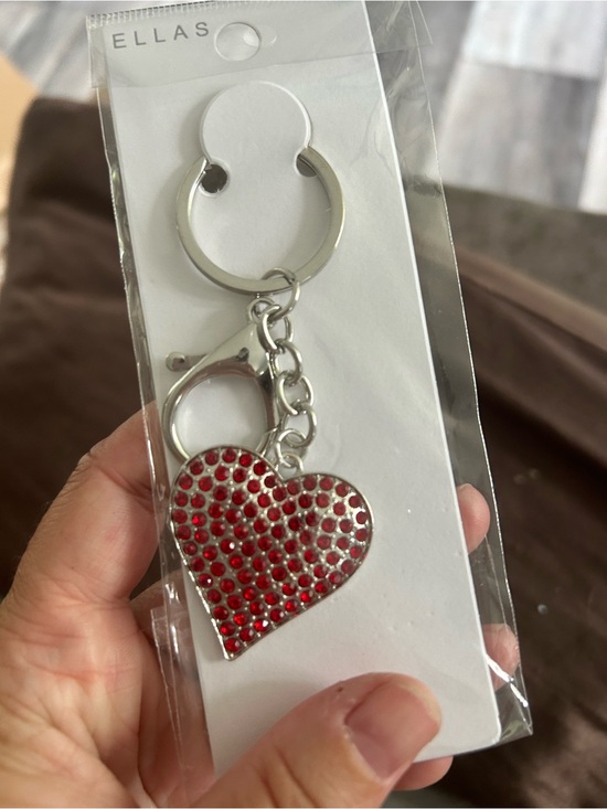 Accessories - 4/$50 Ella Red Crystal Heart Keychain